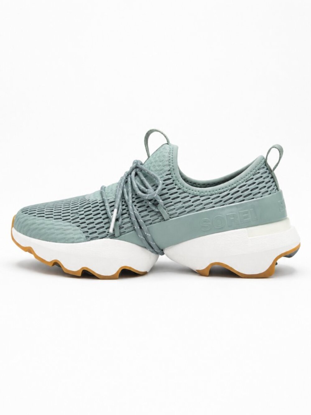 Sorel Kinetic Impact Lace Sneakers Crushed Blue Gum Sole Chunky Athleisure Shoes
